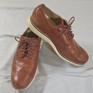 Cole Haan Tan Leather Grand 0S Oxfords